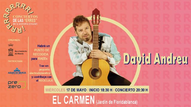 Murcia celebra mañana el Día Mundial del Reciclaje con talleres y un concierto de David Andreu en el jardín de Floridablanca