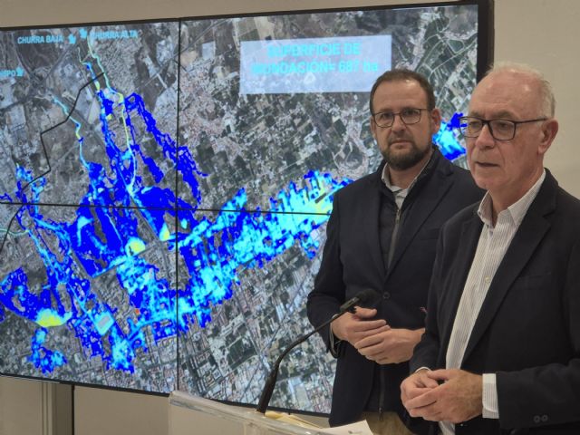 La ausencia del Colector Norte incrementa en un 1657% la superficie de inundación en Murcia