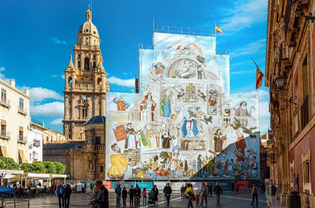 Portavoz recibe la plata en Festival Internacional de la Publicidad Independiente por su lona para la fachada de la Catedral de Murcia