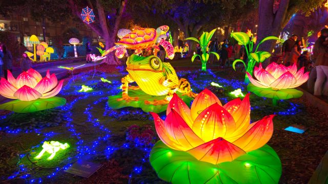 Miles de personas visitan 'Lucidum' convirtiendo este jardín bioluminescente en uno de los éxitos de la Navidad en Murcia